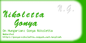 nikoletta gonya business card